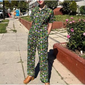 Nooworks Awesome Blossom Coveralls sz XL